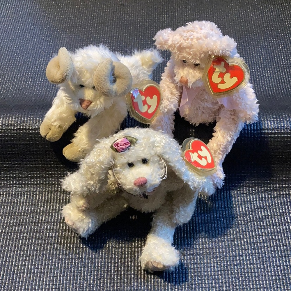 Vintage Ty Attic Treasures Bundle 3rd Generation Tags Ramsey Rosalyne Scarlet